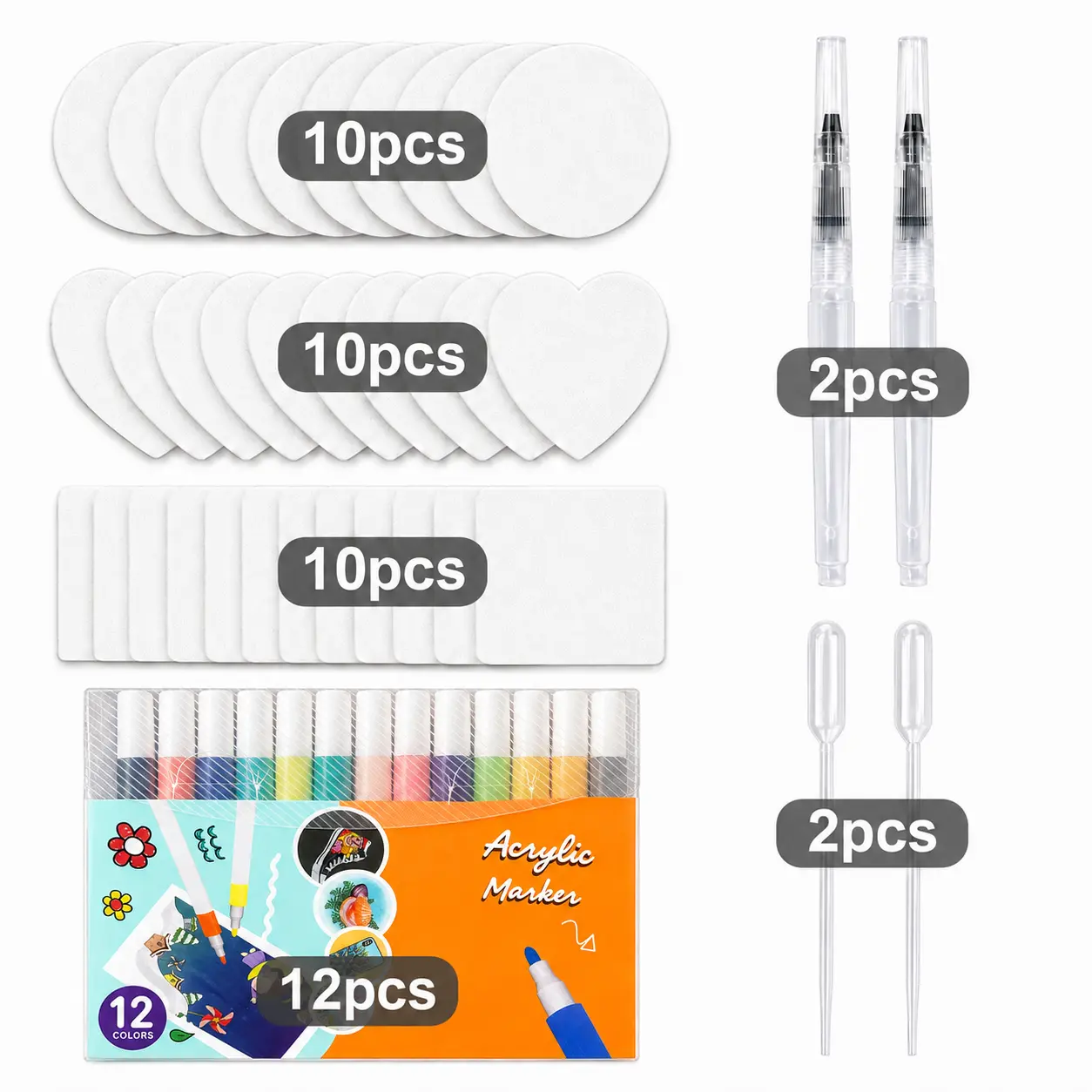 46pcs Magic Foam Texture Painting Kit - Office Art Supplies with 3D Sponge, Foam Paper, DIY Bubble Drawing Pens, Vibrant Color Art Markers for Creative Projects