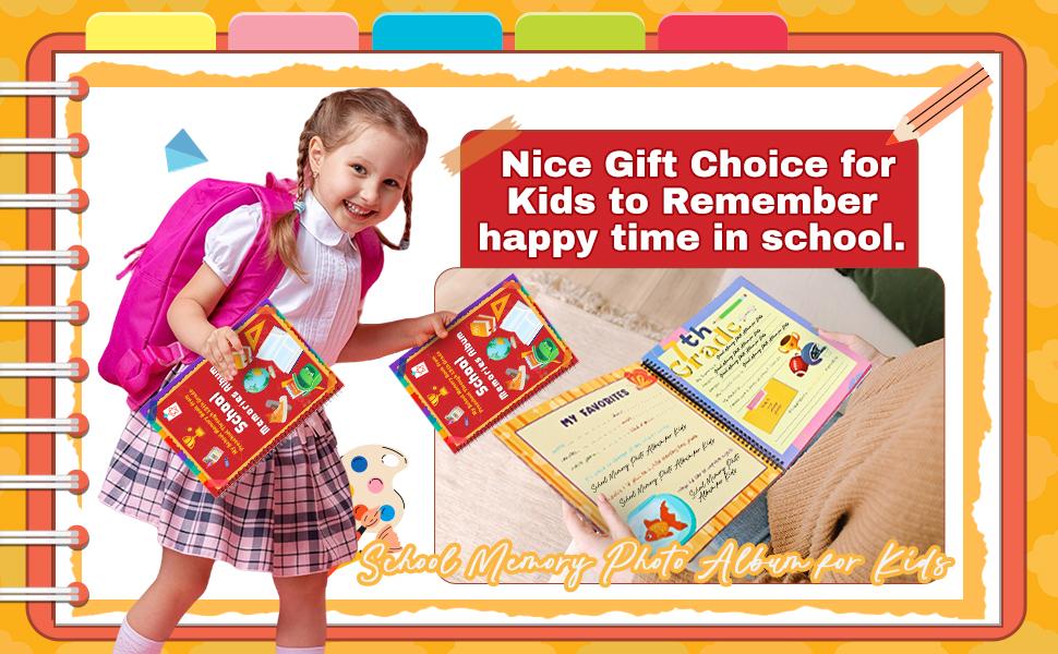 School Memory Book Preschool Back to School Gifts Keepsake for Kids Scrapbook Photo Memories from Preschool Through 12th Grade with 14 Pocket for Storage Portfolio Every Grade Pictures Campus Back to School Season Supplies School Memory Book Preschool Back to School Gifts Keepsake for Kids Scrapbook Photo Memories from Preschool Through 12th Grade with 14 Pocket for Storage Portfolio Every Grade Pictures Campus Back to School Season Supplies