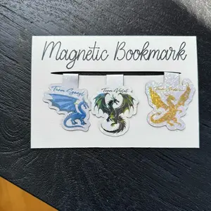 Magnetic Holographic Fourth Wing Bookmarks - Dragon Design, Available in Holographic or Matte