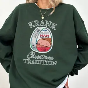 [Sale off up to 50%] Christmas With The Kranks Canned Ham Tradition Crewneck Sweatshirt Hoodie Shirt Funny Ugly Christmas Sweater Movie Merch Tim Allen Classic