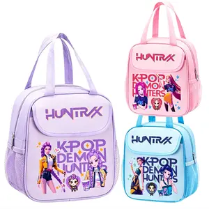 New Korean-style cartoon insulated lunch bag keeps food hot or cold and is easy to clean; it is a portable bag perfect for carrying fresh meals and fruit.
