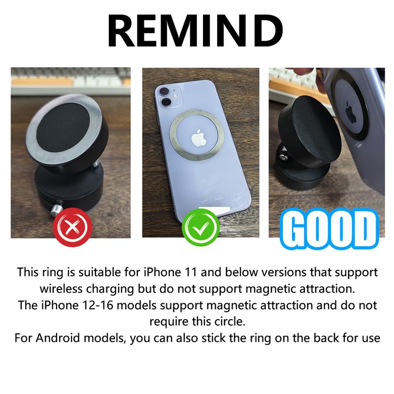 Foldable Portable Vacuum Magnetic Phone Holder Stand – Foldable & Retractable Mount with Strong Magnetic Suction, Portable Phone Stand for Car, Mirror, Gym & Multi-Scene Use | Bubble-Free, Spotless Screen Design