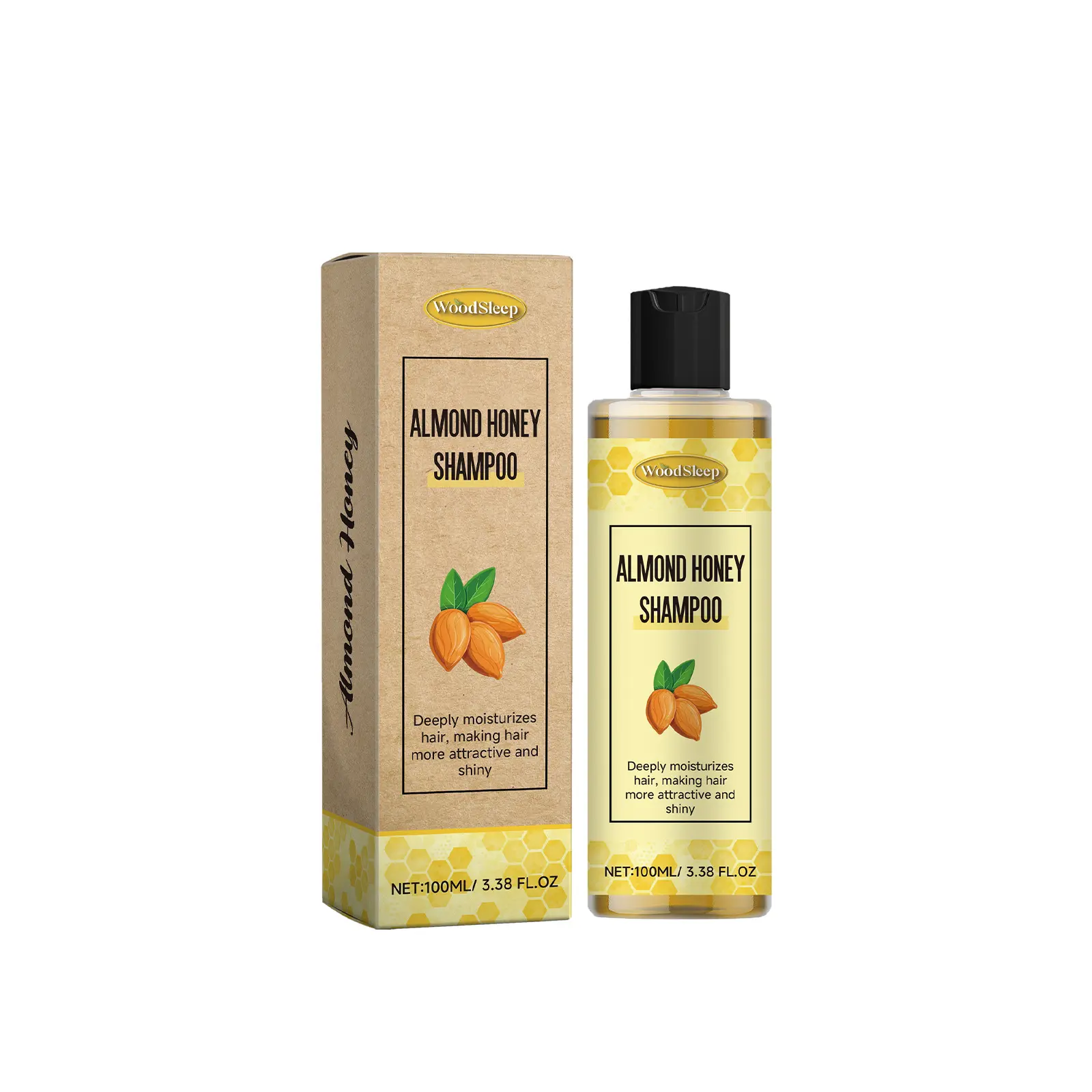 WoodSleep Almond & Honey Shampoo nourishes and protects hair, making it soft, shiny, and voluminous.Almond & Honey Repair Shampoo – Fix Dry Frizzy Hair, Super Moist Almond Honey Hair Repair Shampoo