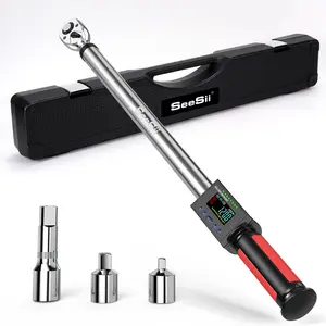 Seesii Digital Torque Wrench 1/2" Drive 12.5-250.8ft-lbs/17-340N.m,2% Torque Accuracy,3 Adjustable Modes,Buzzer LED Flash for Car,Heavy Duty, FathersDayGift DH340