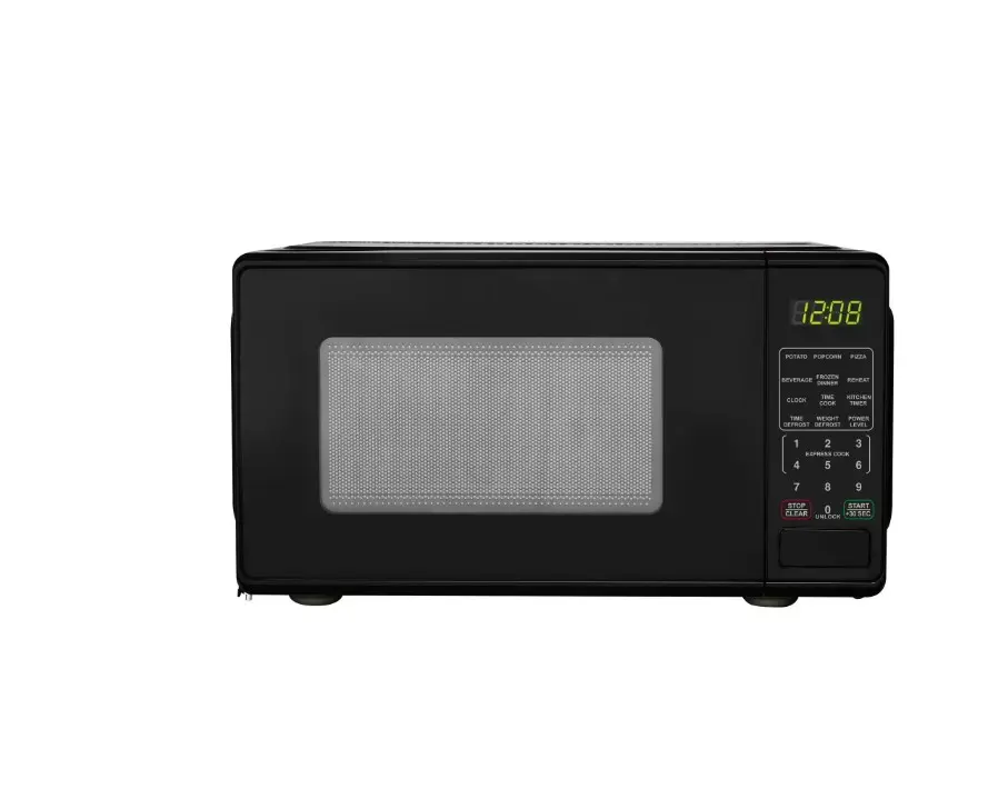 0.7 cu ft Countertop Microwave Oven, 700 W, Black, New