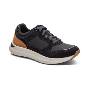 Aetrex Molly Lace-Up Sneaker - Black | Women's Orthotic Sneakers with Arch Support for All-Day Comfort