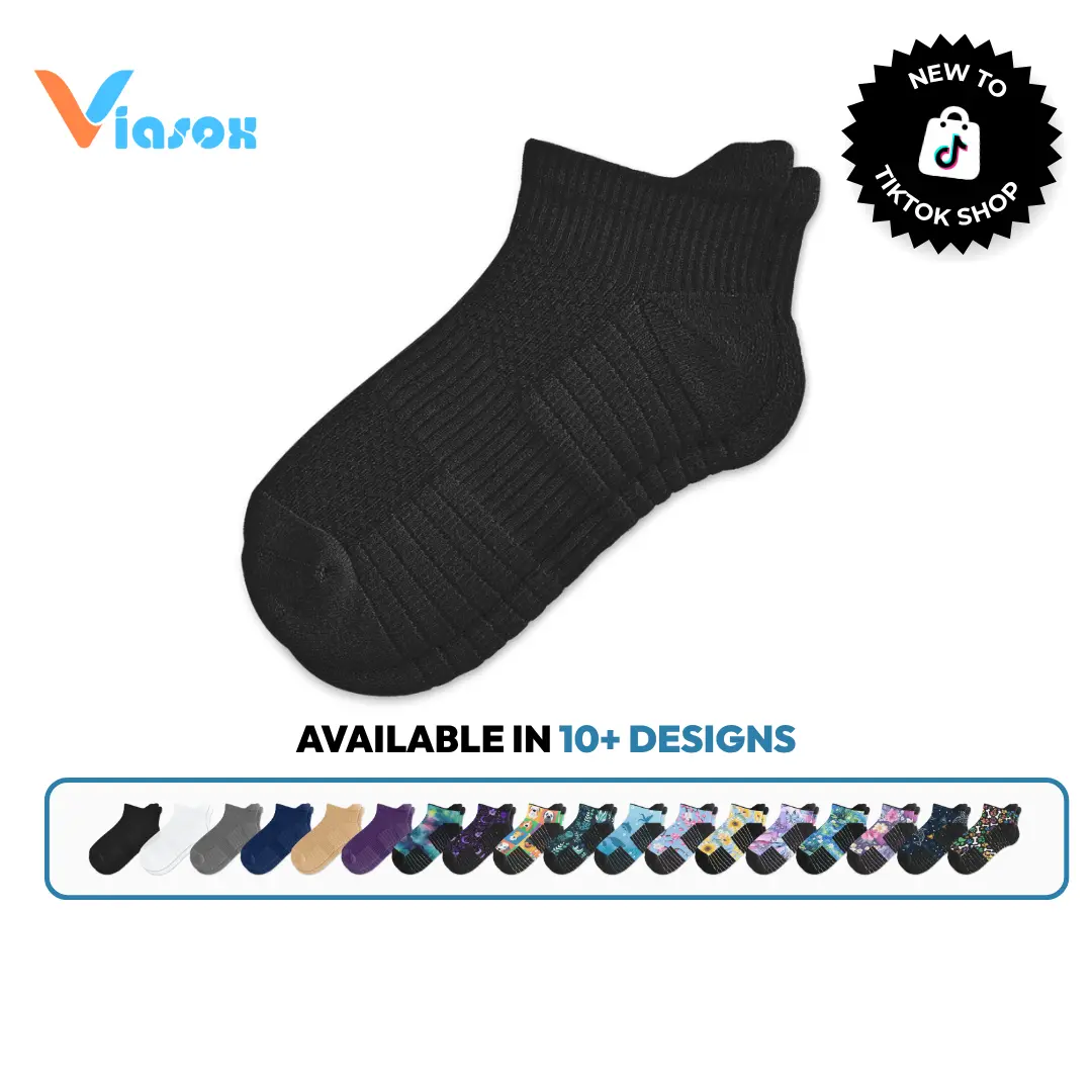 Viasox Ankle Compression Socks for Women & Men, 14 mmHg Uniform Compression, Bamboo Blend, Improved Circulation, All-Day Comfort for Exercise, Work & Travel