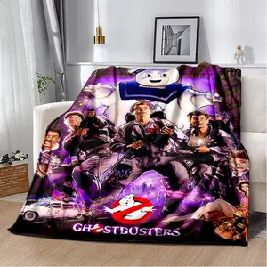 2025  Style G-Ghostbusters Horror Movie Cartoon Blanket,Soft Throw Blanket for Home Bedroom Bed Sofa Travel Picnic Cover Kids