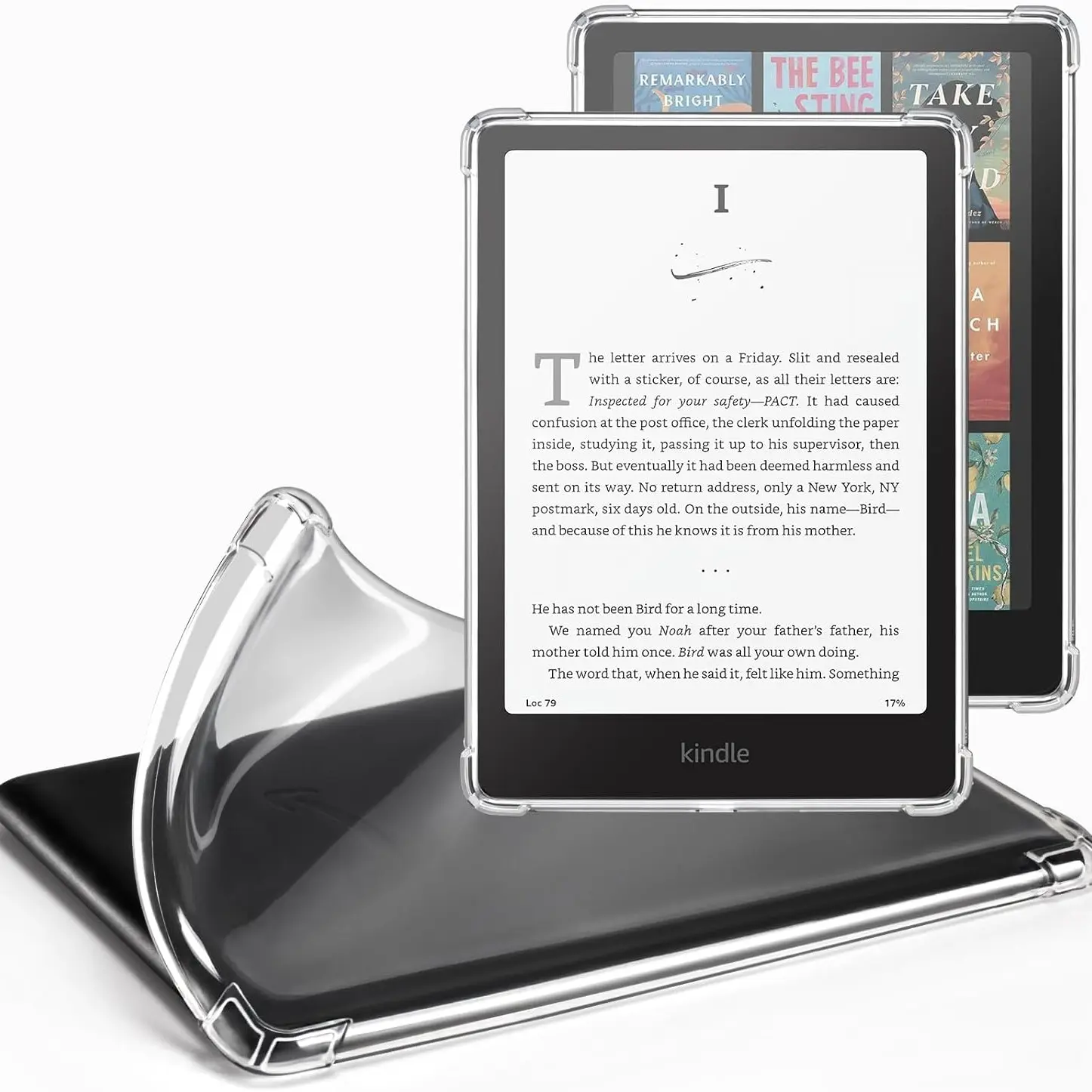 New Kindle Paperwhite 12th Gen (7 Inch) & Kindle Colorsoft Signature Edition (7 Inch), Transparent Clear Durable Protective Case, Lightweight Silicone Back Cover