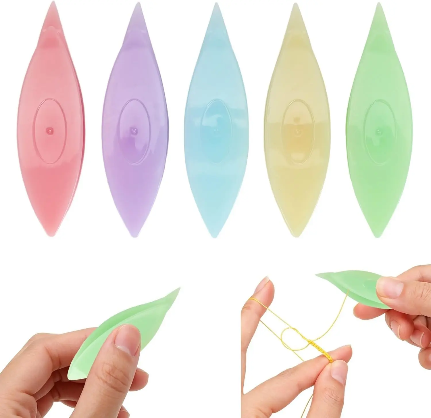 Tatting Shuttle Kit, 5Pcs Colorful Plastic Waving Shuttles Tatting Shuttles Lacemaking Craft Tool Sewing Accessories