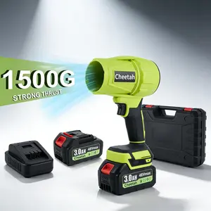 Cheetah Cordless Leaf Blower with 2 Batteries 48Vmax 3.0Ah Violent Turbo Handheld Snow Blower Lightweight for Car Drying Garden Maintenance Outdoor Use