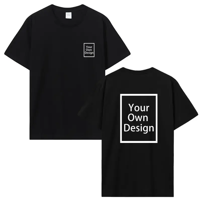 Custom-printed spring style, short-sleeved T-shirts, summer tops, DIY print your favorite photos or logos on T-shirts, menswear.
