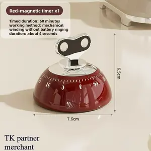 Magnetic Mechanical Timer, Kitchen Learning Visual Timer, Self-Discipline Time Management Reminder, Deep, 1 Piece, Kitchen Egg Timer
