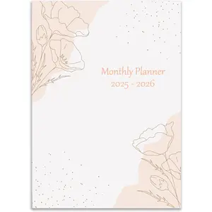 Simplified 2025-2026 Monthly Planner and Calendar Book. Runs From October 2025 - December 2026, Monthly Planner 2025-2026 Easy to Organize Your Daily Life, 7" x 10", Brown