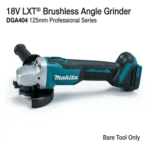Makita DGA404 125mm Angle Grinder Cordless Tool for Metal Cutting and Grinding Brushless Motor 18V Power