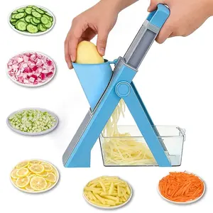 1 Piece Vegetable Cutter, Easy Slicing Dicing Grating, Includes Container, Ideal for Cooking, Perfect for Kitchen Organization