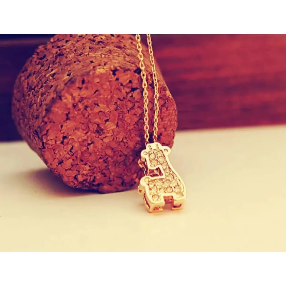 Super Adorable *Giraffe* Gold Pendant Necklace