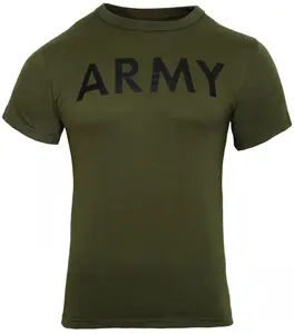 Olive Drab - ARMY Physical Training PT T-Shirt, Poly/Cotton