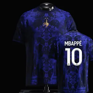 Mbappé #10 Jersey France Team Black Special Edition Soccer Jersey Gold Number Rooster Logo Breathable 3