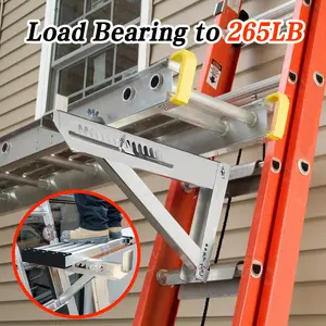 2PCS Ladder Jacks Support Adjustable Stabilizer Tripod Alloy Steel Load Bearing Bracket Ladder Load Extension Stand Kit Construction Equipment Tools-2024