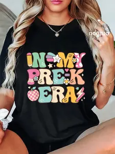 100% Cotton Unisex In My Pre-K Era Girl Back To School Cute PreSchool Teacher T-Shirt