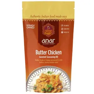 Anar Gourmet Foods Butter Chicken Seasoning Kit - All Natural, Gluten Free, Family Size, Easy Recipe, Authentic Indian Spices, 4-6 Servings