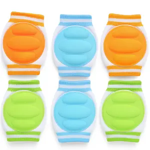 3 Pairs Baby Knee Pads for Crawling - Adjustable Breathable Waterproof Safety Protector, Anti-Slip Elastic Knee Elbow Pads Cushion for Babies, Toddlers, Infants, Boys, Girls, Kids