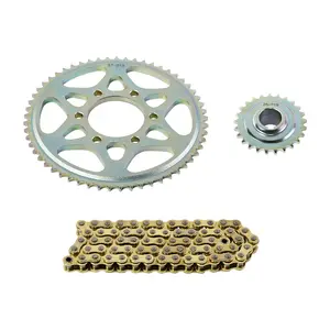 Drive Sprocket Chain Combo for Surron Ultra Bee Gold 219 Chain Rear 57 Front 25 Tooth Moto Sprocket Set Chain Sprocket Conversion Kit for Modified Dirt Bike and Replacement Primary Drive Chain Sprocket Kit Electric Motorcycle Accessories
