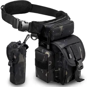 Drop  Bag for Men  Metal Detecting Thigh Pack with Water Bottle Pouch