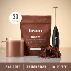 Beam Dream - Viral Nighttime Hot Cocoa, 20-30 servings/bag, 5 Flavors, 30M+ Nights of Improved Sleep with Melatonin, L-Theanine, & Magnesium, No Added Sugar
