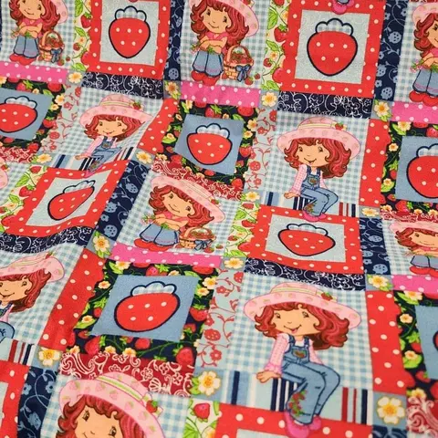 Strawberry Shortcake Cotton Woven Fabric - 1 Yard