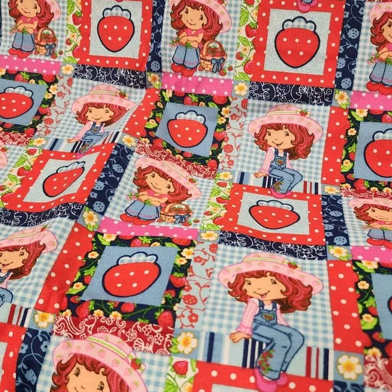 Strawberry Shortcake Cotton Woven Fabric - 1 Yard