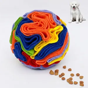 Pet Dog Snuffle Ball Dental Chew Toy Rainbow Color Training Puzzle Food Dispensing Hide Treat Toy