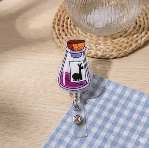 2D Lightweight Retractable Badge Reel Featuring a Fun And Creative Design, Perfect for Nurses, Workers, Doctors, Rns, And Cnas. This Durable Badge Holder Comes with a Belt Clip