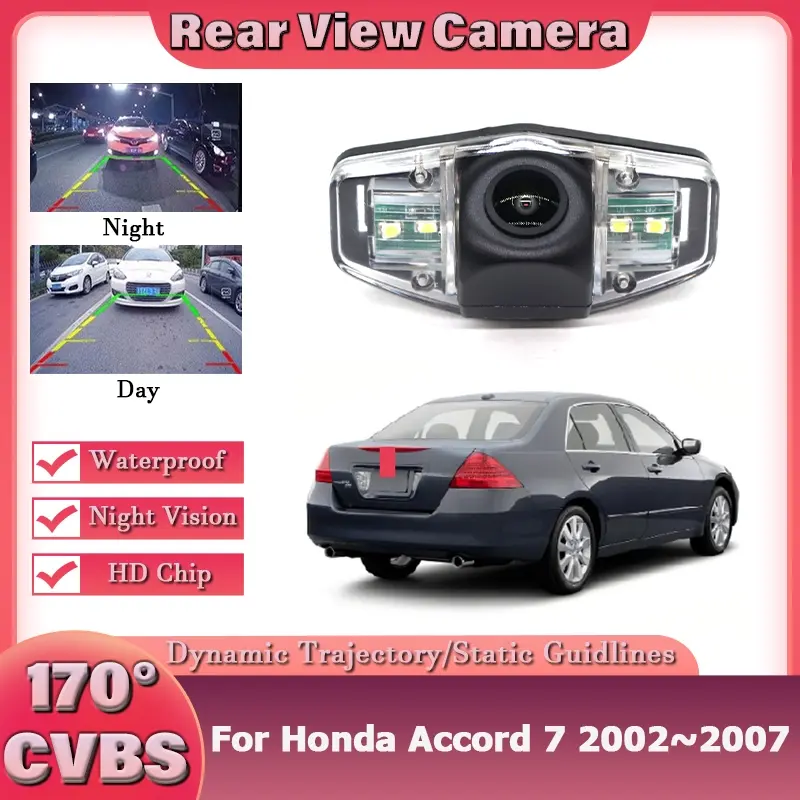 Rear View Camera For Honda Accord 7 2002 2003 2004 2005 2006 2007 CCD Night Vision Backup Camera license plate Camera