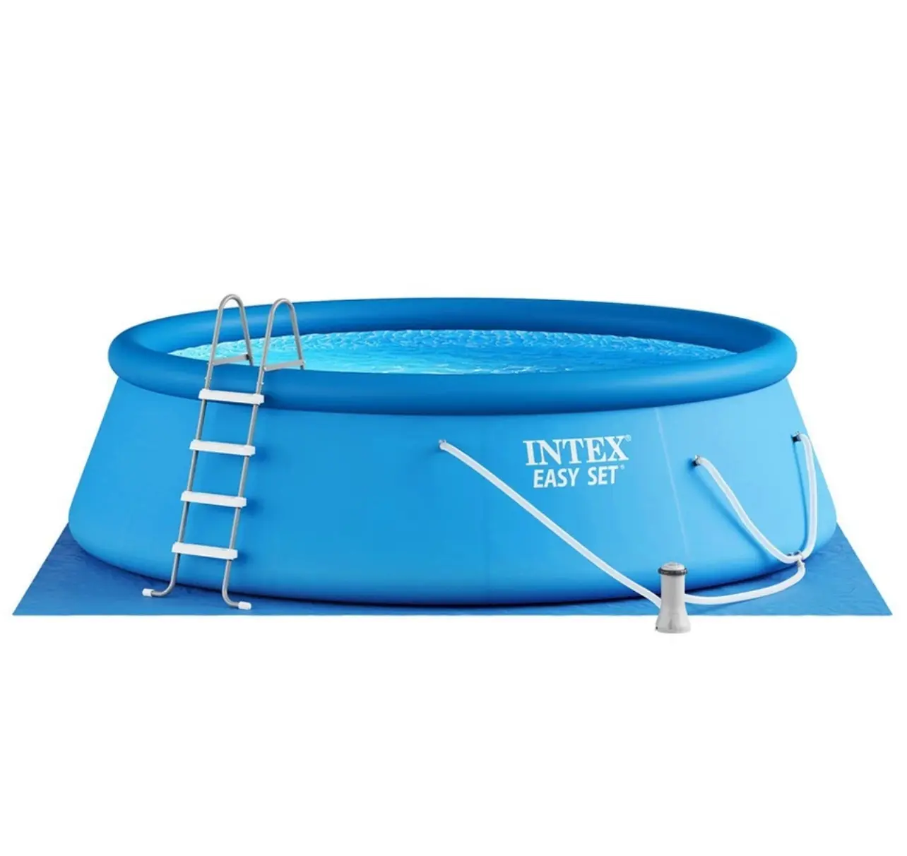 INTEX Easy-Set 15’ x 48’ Round Inflatable Outdoor Above-Ground Pool