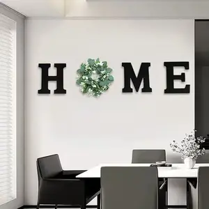 Wooden Letter Wreath Wall Decor, Christmas Home Decoration, Universal Setting, Living Room & Dining Area, Bedroom Wall Art Gift Idea