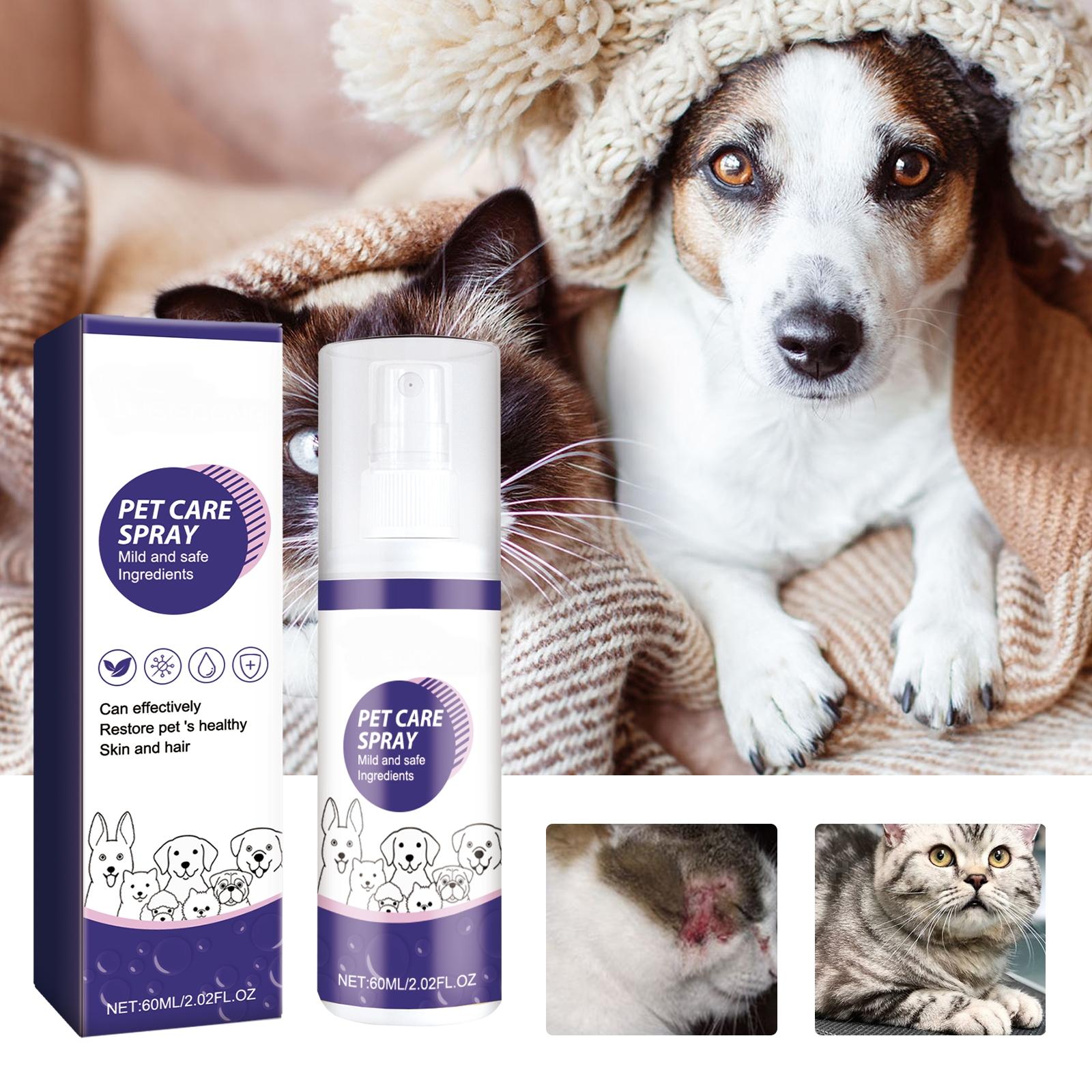 Pet Antibacterial Spray - Skin Care for Cats and Dogs - Skin Itching Repair Spray