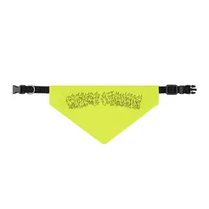 Neon Yellow Clip-On Pet Bandana — High-Visibility Dog & Cat Accessory