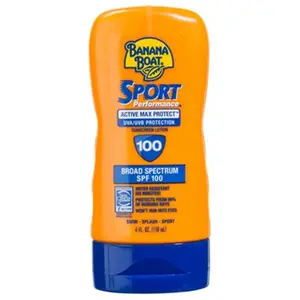 Banana Boat 14968 Sport Performance Sunblock- Lotion- 4 oz.- SPF100