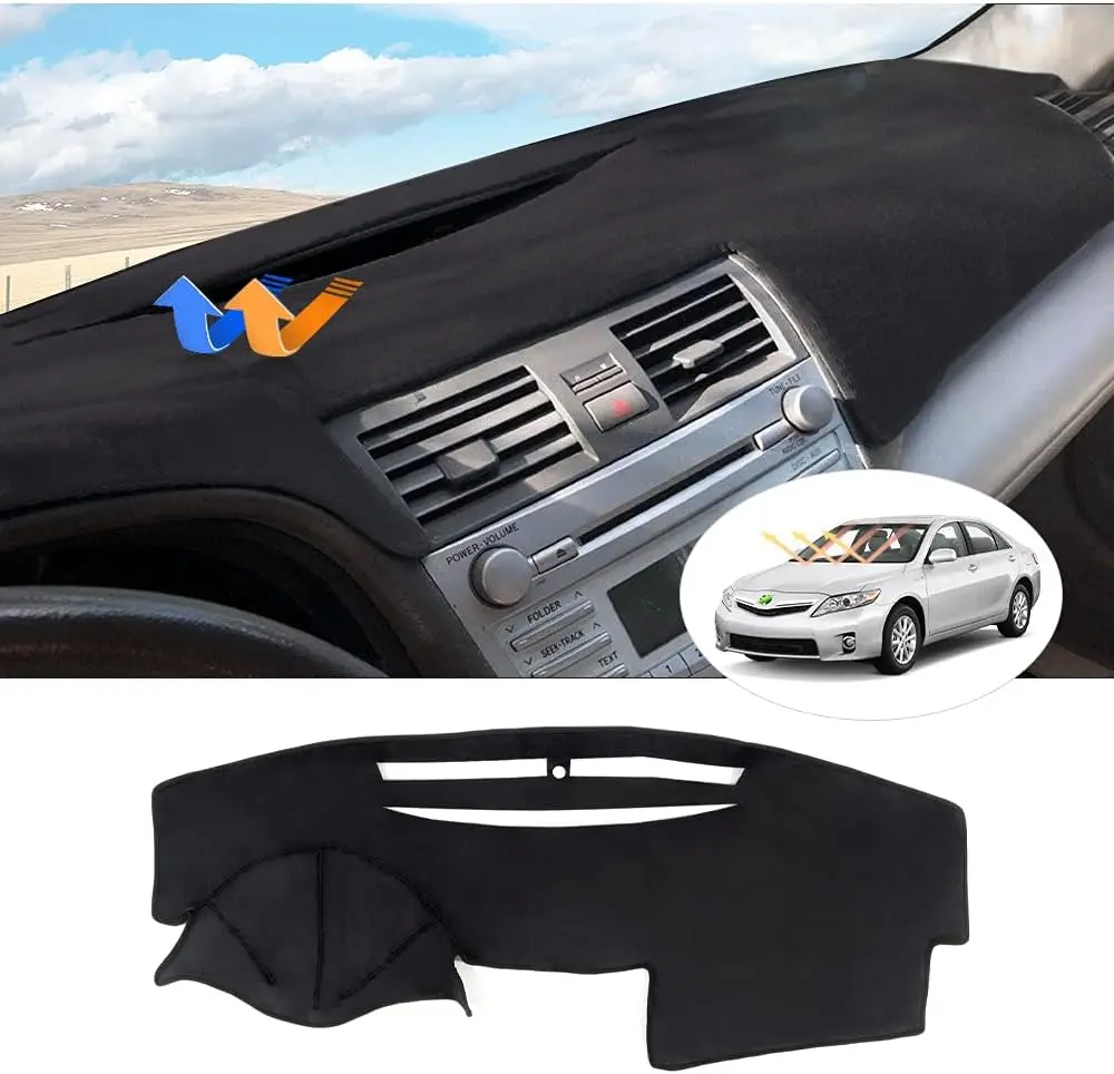 KUST Dashboard Cover Mat for Toyota Camry 2007-2011, Automotive Car Auto Accessory, Non-Slip Carpet Sunshield Protector, Anti Slip Pad for Car Dashboard
