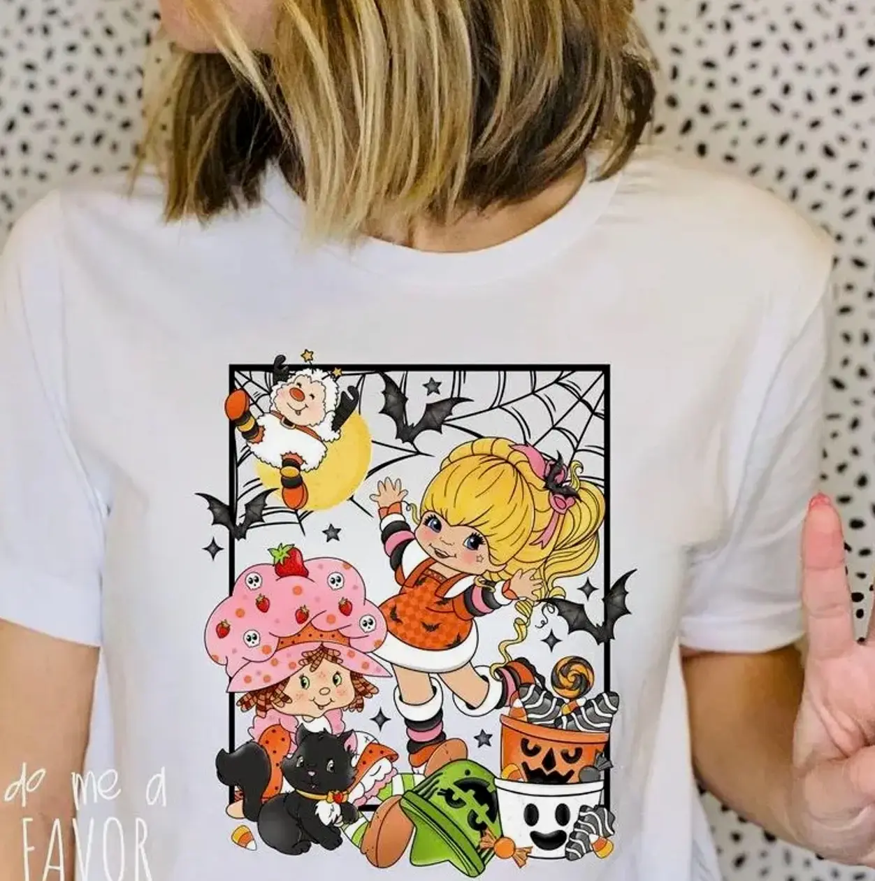 Rainbow Bright Brite Halloween Shirt, Halloween Graphic Design, 90s Halloween Shirt, Strawberry Shortcake
