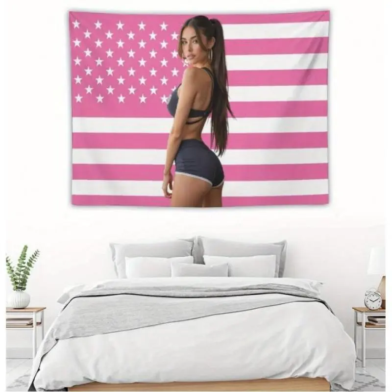 Madison Beer Flag Wall Hanging, Perfect For Bedroom, Living Room, Dormitory Decoration, Bedroom Walls (Independence Day)
