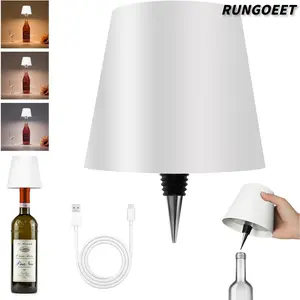 2025 New Wireless Bottle Lamp - LED Bottle Lights for Liquor & Wine Bottles, Cordless Lampshade, Whiskey Bottle Top Light, Bottle Stopper Night Light Kit, Rechargeable RGB Remote & Touch-Dimmable  outdoor decoration