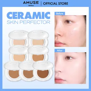 [AMUSE Seoul Official] CERAMIC SKIN PERFECTOR CUSHION FOUNDATION | 7 shades | Semi-matte, Lightweight, Coverage