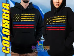 Hoodie Colombian Flag Casual Long Sleeve Clothes Cotton Menswear Pullover Sleeve Basic