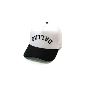 Precurved Dallas snapback - BLACK / WHITE
