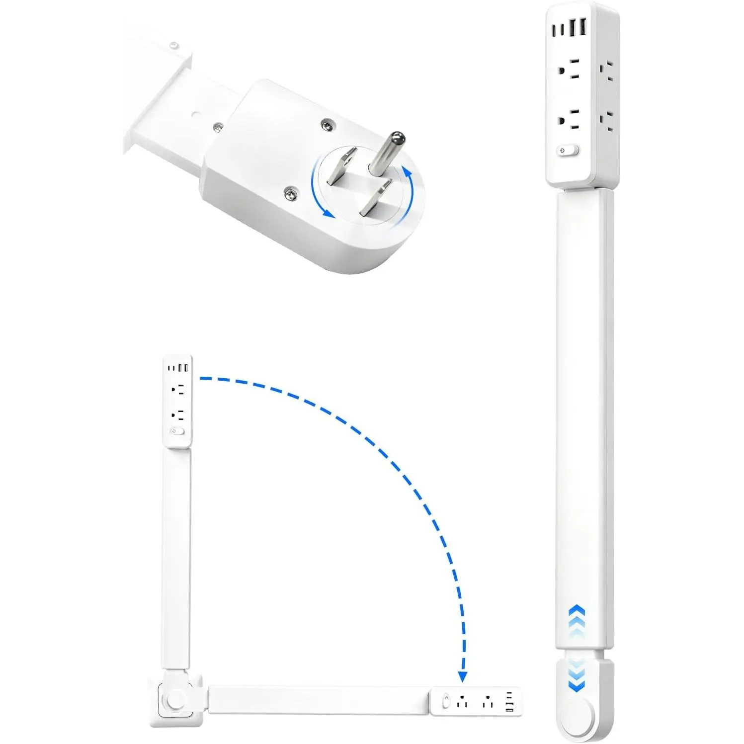 Outlet Extender Stick–360° Rotating, 23"–35" (76–89 cm)