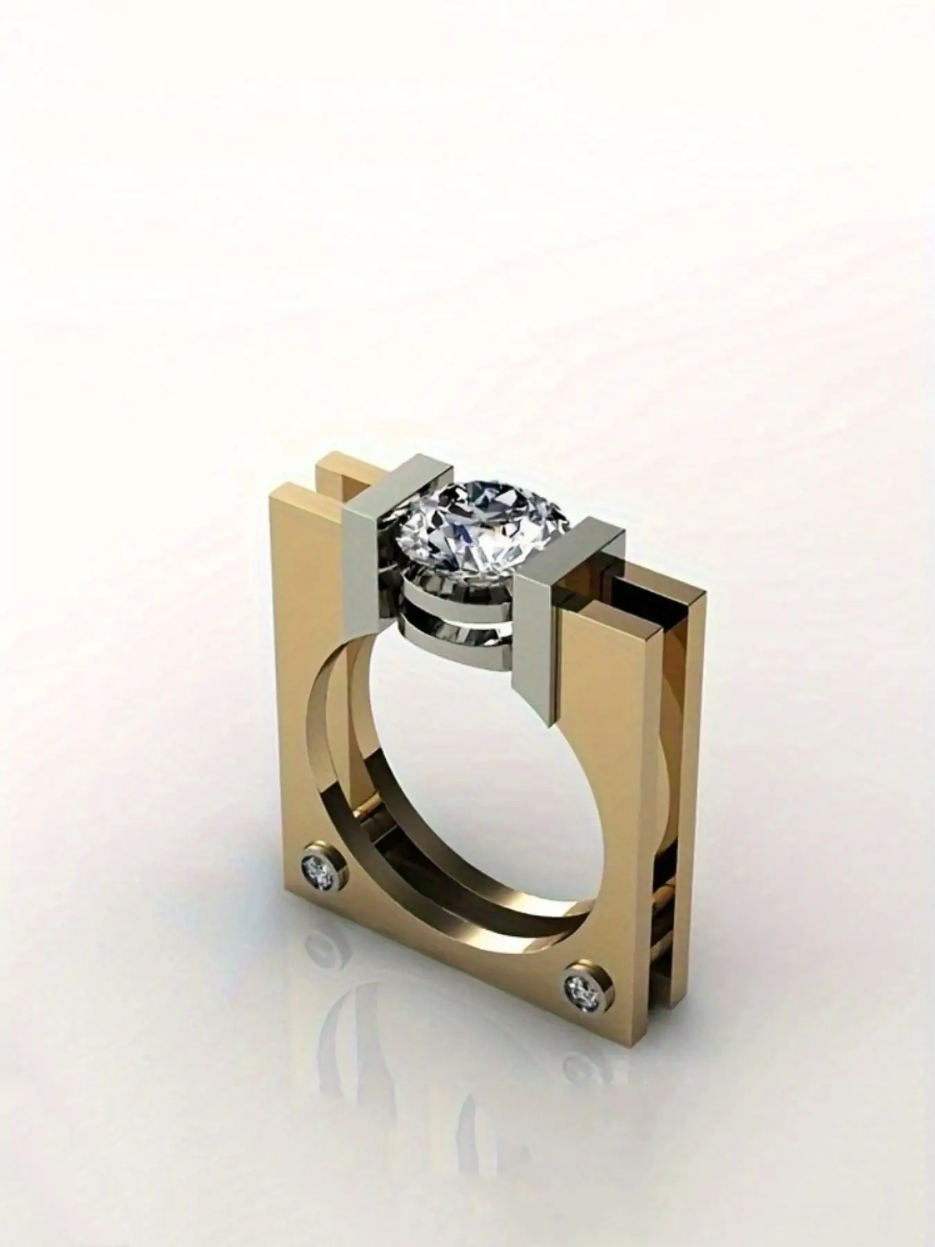 Retro Personalized Square Ring - Punk Style Alloy Metal Jewelry with, Unisex Halloween Gifts, Daily Clothing and Party Accessories