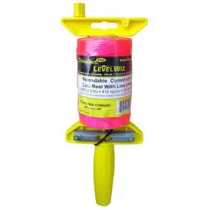 24462 Braided 500-Feet Reloadable Level Line Reel Fluorescent Pink